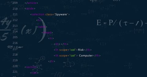 Digital Data Processing with Mathematical Formulas Concept
