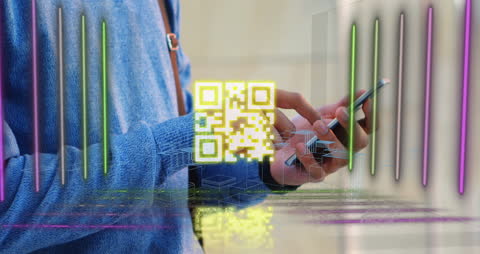 Digital Technology Concepts with Smartphone and Holographic Elements