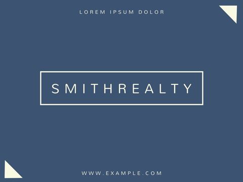 Minimalist Real Estate Branding Template with Blue Background - Download Free Stock Templates Pikwizard.com