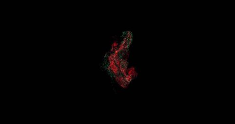 Dynamic Red and Green Digital Particle Motion Abstract - Download Free Stock Images Pikwizard.com