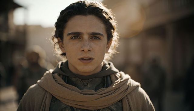 Intense sunlit teen nomad portrait wearing layered cloak and wrapped scarf in dusty street