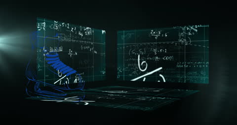 Digital Data Processing and Security Concept with Padlock Animation