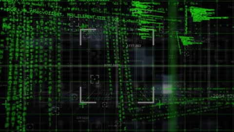 Futuristic Interface with Code and Data Overlay