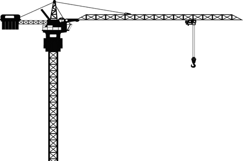 silhouette of tower crane vector on transparent background - Download Free Stock Videos Pikwizard.com
