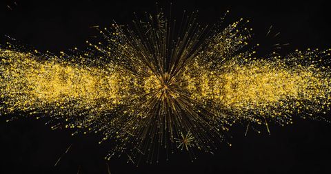 Abstract Gold Fireworks Explosion on Black Background - Download Free Stock Images Pikwizard.com