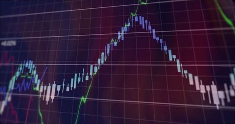 Data visualization display with graphical interface in technology context