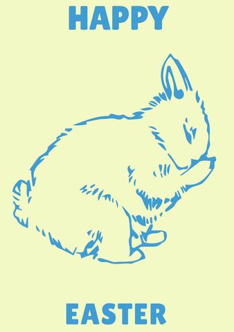 Vintage Easter Bunny Illustration on Pastel Background - Download Free Stock Templates Pikwizard.com