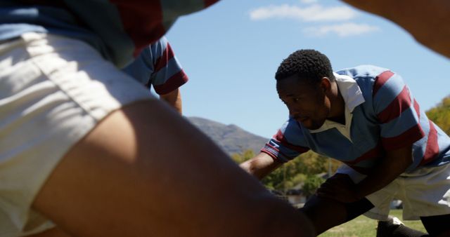 Rugby Team Engaged in Scrum During Practice Session - Download Free Stock Images Pikwizard.com