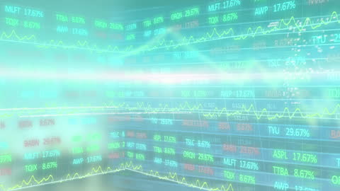 Data Processing Animation Depicting Global Business Metrics