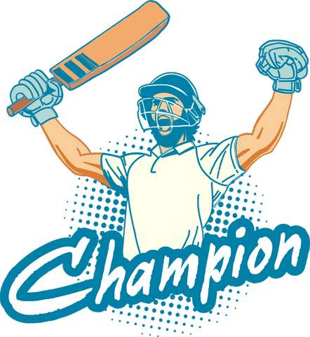 Cricket Batsman Celebrating Win in Flat Design on Transparent Background - Download Free Stock Videos Pikwizard.com
