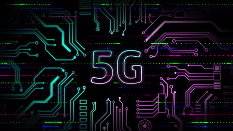 5G Technology and Digital Circuit Background Concept