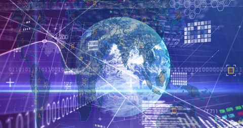 Global Financial Connections in Digital Technology - Download Free Stock Images Pikwizard.com