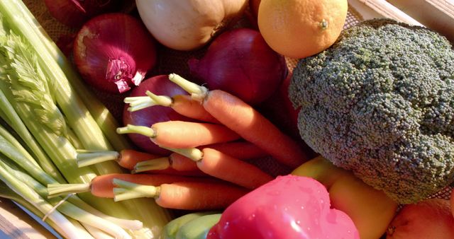 Fresh Organic Vegetables and Fruits Overflowing in a Rustic Basket - Download Free Stock Images Pikwizard.com