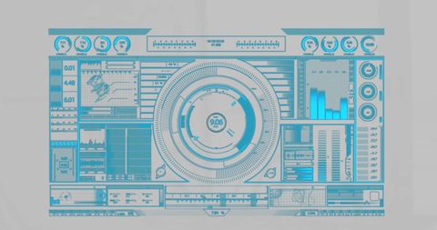 Futuristic Interface with Data Charts and Digital Displays - Download Free Stock Images Pikwizard.com