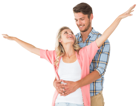 Happy Young Couple Hugging with Joyful Expressions on Transparent Background - Download Free Stock Videos Pikwizard.com