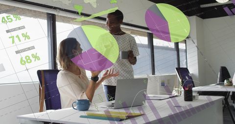 Diverse Colleagues Collaborating on Digital Analytics