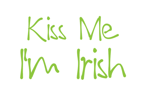 Kiss Me I'm Irish Calligraphy on Transparent Background - Download Free Stock Videos Pikwizard.com
