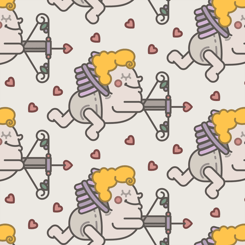 cute cupid pattern on transparent background for valentine's day - Download Free Stock Videos Pikwizard.com