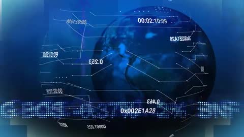 Digital Globe with Glowing Circuit Lines and Data Visualization