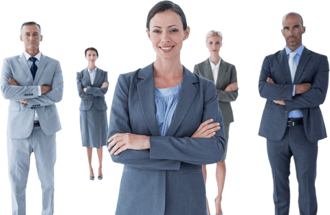 Transparent Professional Business Team Group in Confident Stance - Download Free Stock Videos Pikwizard.com