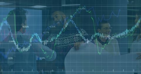 Coworkers Discussing Financial Growth with Market Graphs - Download Free Stock Images Pikwizard.com