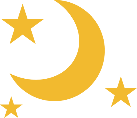 crescent moon and stars on transparent background, vector illustration - Download Free Stock Videos Pikwizard.com