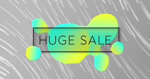 Abstract Huge Sale Banner with Vibrant Pattern