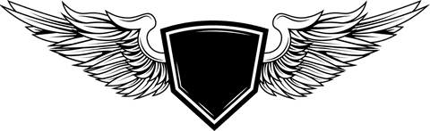 Black Badge with Wings and Copy Space on Transparent Background - Download Free Stock Videos Pikwizard.com