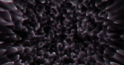 Dynamic moving shapes on black background