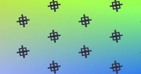 abstract black shapes on gradual green to blue background - Download Free Stock Images Pikwizard.com