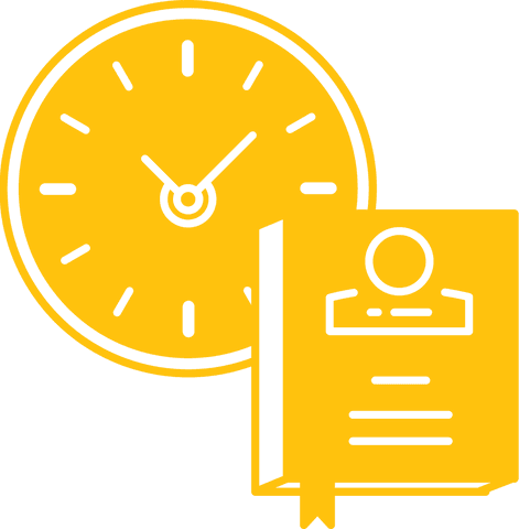 Yellow Clock and Notebook Icon on Transparent Background - Download Free Stock Videos Pikwizard.com