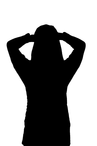 Transparent Silhouette of Woman Holding Head - Download Free Stock Videos Pikwizard.com