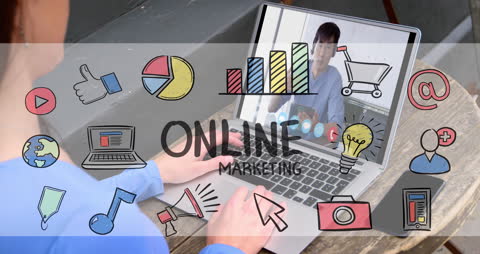 Digital Strategy with Online Marketing Animation