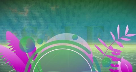 Colorful Geometric Shapes on Vibrant Abstract Background