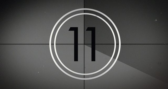 Vintage Film Countdown Timer Showing Number 11 in Grey Tones - Download Free Stock Images Pikwizard.com