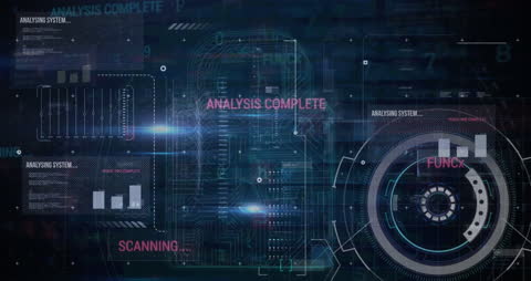 Futuristic Digital Data Security Padlock Interface Animation