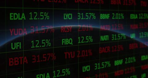 Financial Data Processing and Social Media Overlaid on Globe - Download Free Stock Images Pikwizard.com