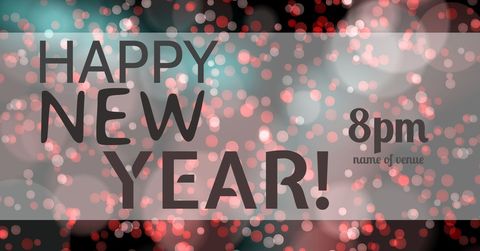 Colorful New Year Celebration Invitation Template - Download Free Stock Templates Pikwizard.com
