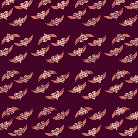 Winged Hearts Pattern on Transparent Background - Download Free Stock Videos Pikwizard.com