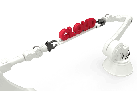 robotic arms assembling 'cloud' text on transparent background - Download Free Stock Videos Pikwizard.com
