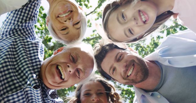 Happy Multigenerational Family Outdoors Smiling Together - Download Free Stock Images Pikwizard.com