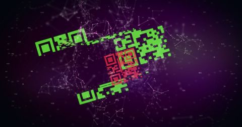 Dynamic QR Code with Digital Data Network Background - Download Free Stock Images Pikwizard.com