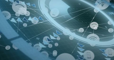 Digital Network Connections and Data Processing Elements - Download Free Stock Images Pikwizard.com