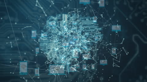 Global Network Technology and Data Processing Concept