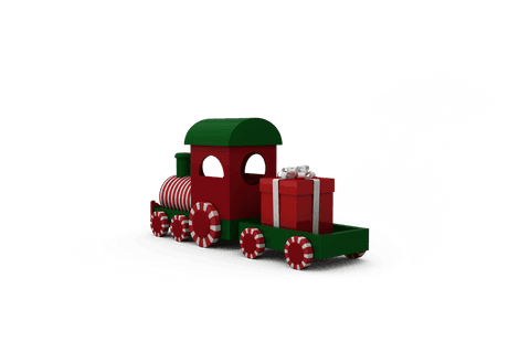 festive train with gift on transparent background - Download Free Stock Videos Pikwizard.com