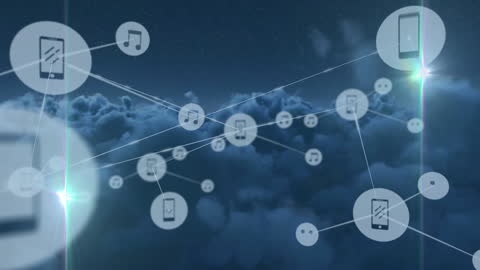 Global Network Connectivity Over Cloudy Sky