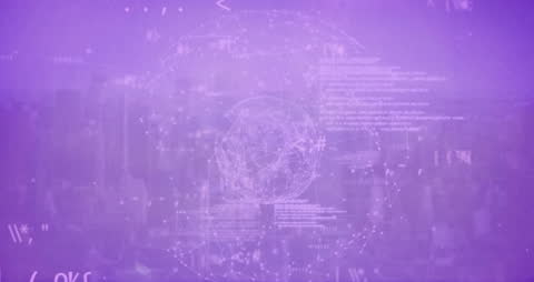 Digital World Concept with Networked Globe Overlay