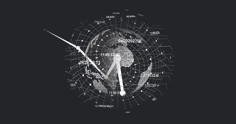 Global Digital Hologram with Grid and Data Overlay - Download Free Stock Images Pikwizard.com