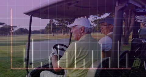 Father and Son Enjoying Time Together in Golf Cart