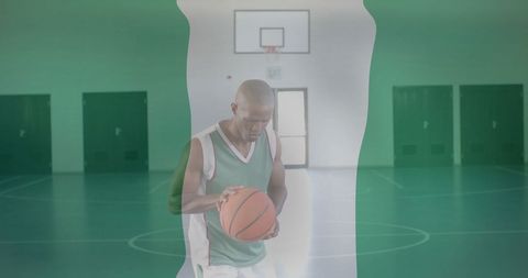 Nigerian Pride: Basketball Player on Indoor Court